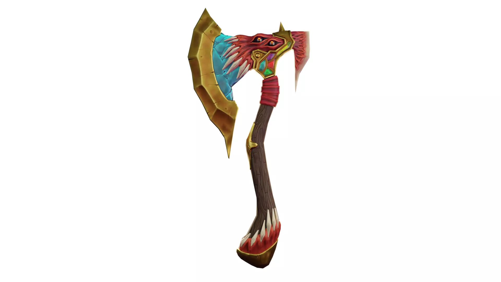 Stylized Axe DEViL AXE Low-poly 3D model