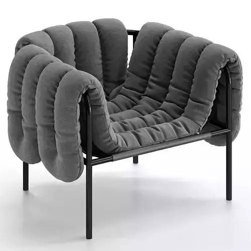 Puffy Lounge Chair 3d model Low-poly 3D model