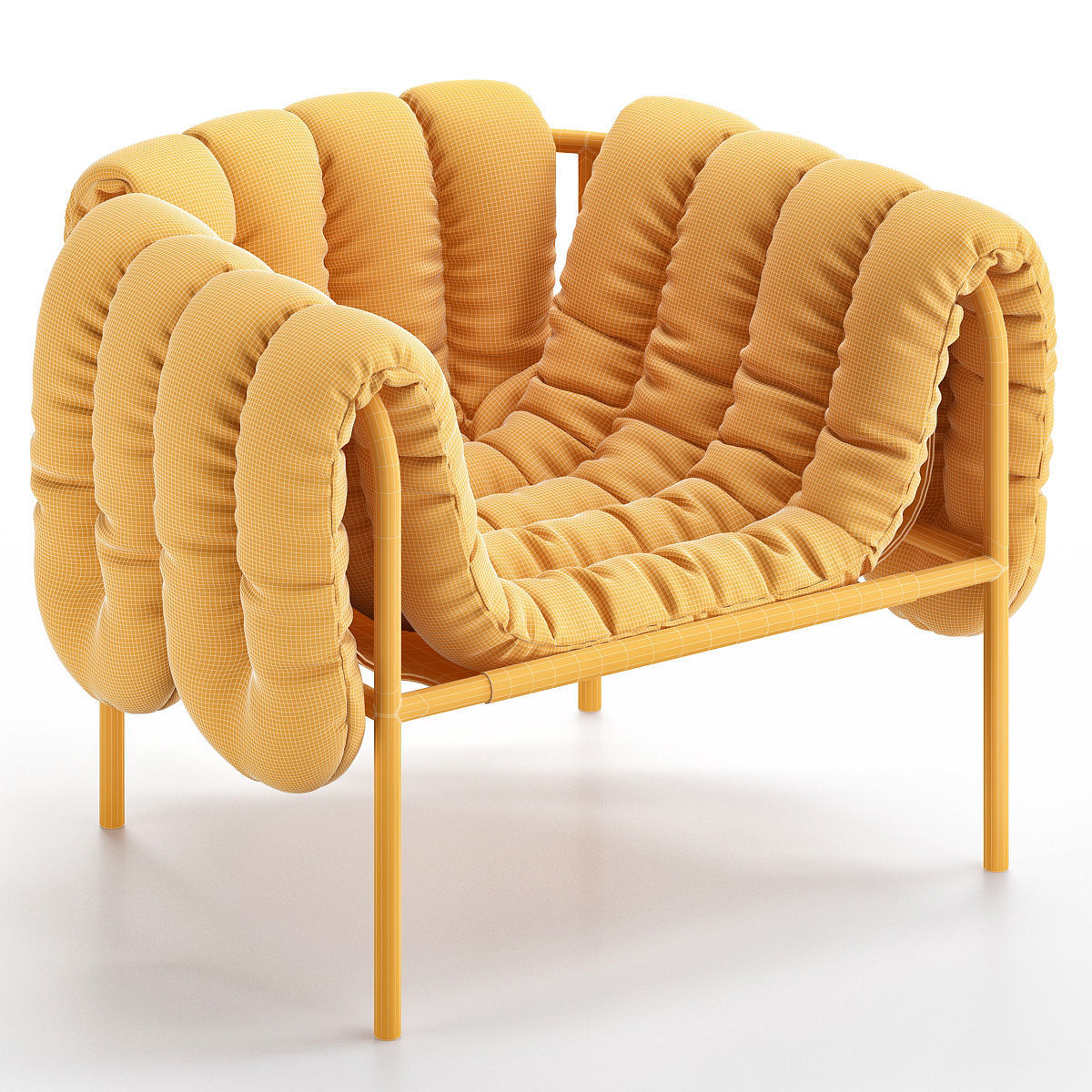 Puffy Lounge Chair 3d model Low-poly 3D model_2
