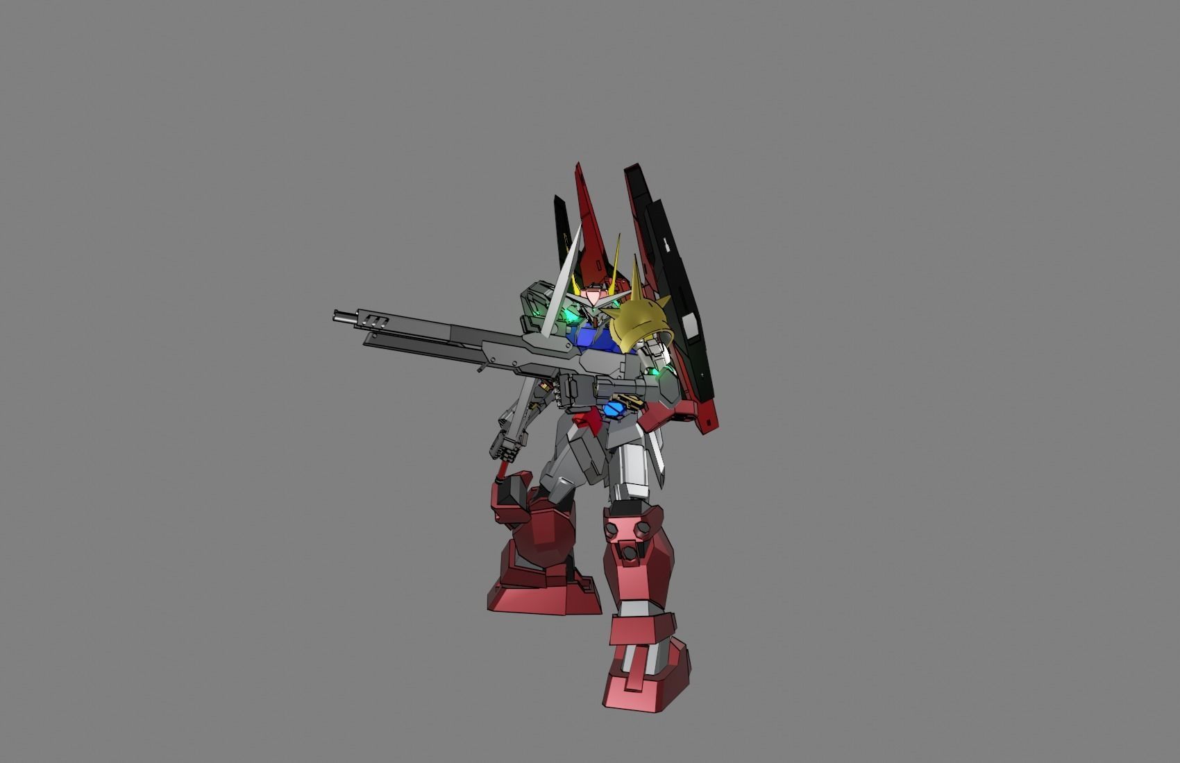 Attacker Gundam B 4 3D model_4