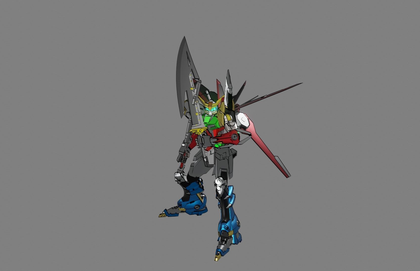 Attacker Gundam B 3 3D model_3