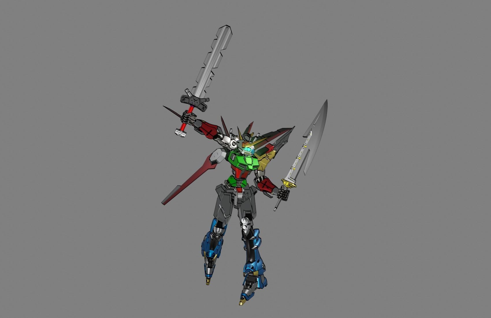 Attacker Gundam B 3 3D model_16