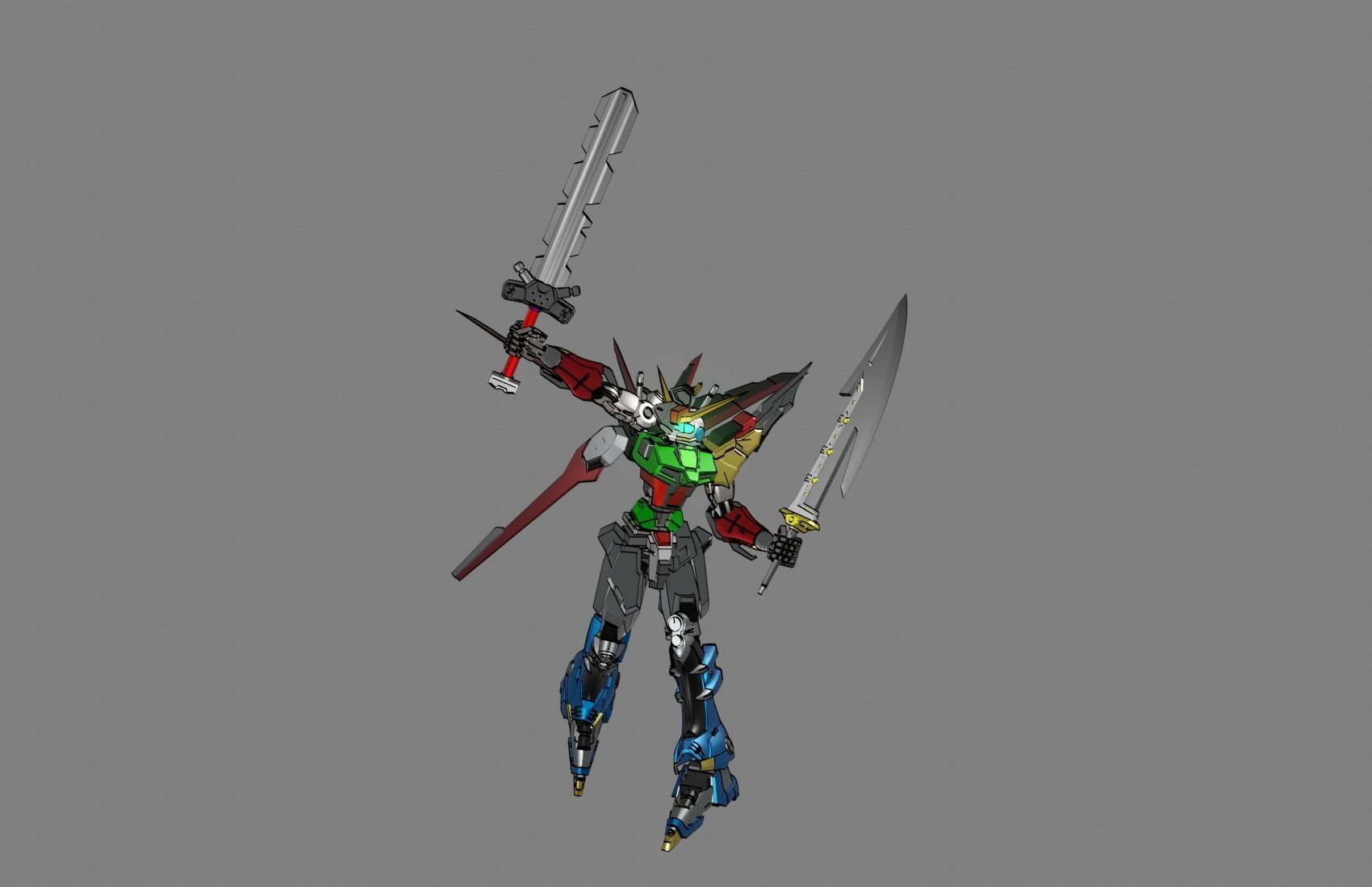 Attacker Gundam B 3 3D model_19