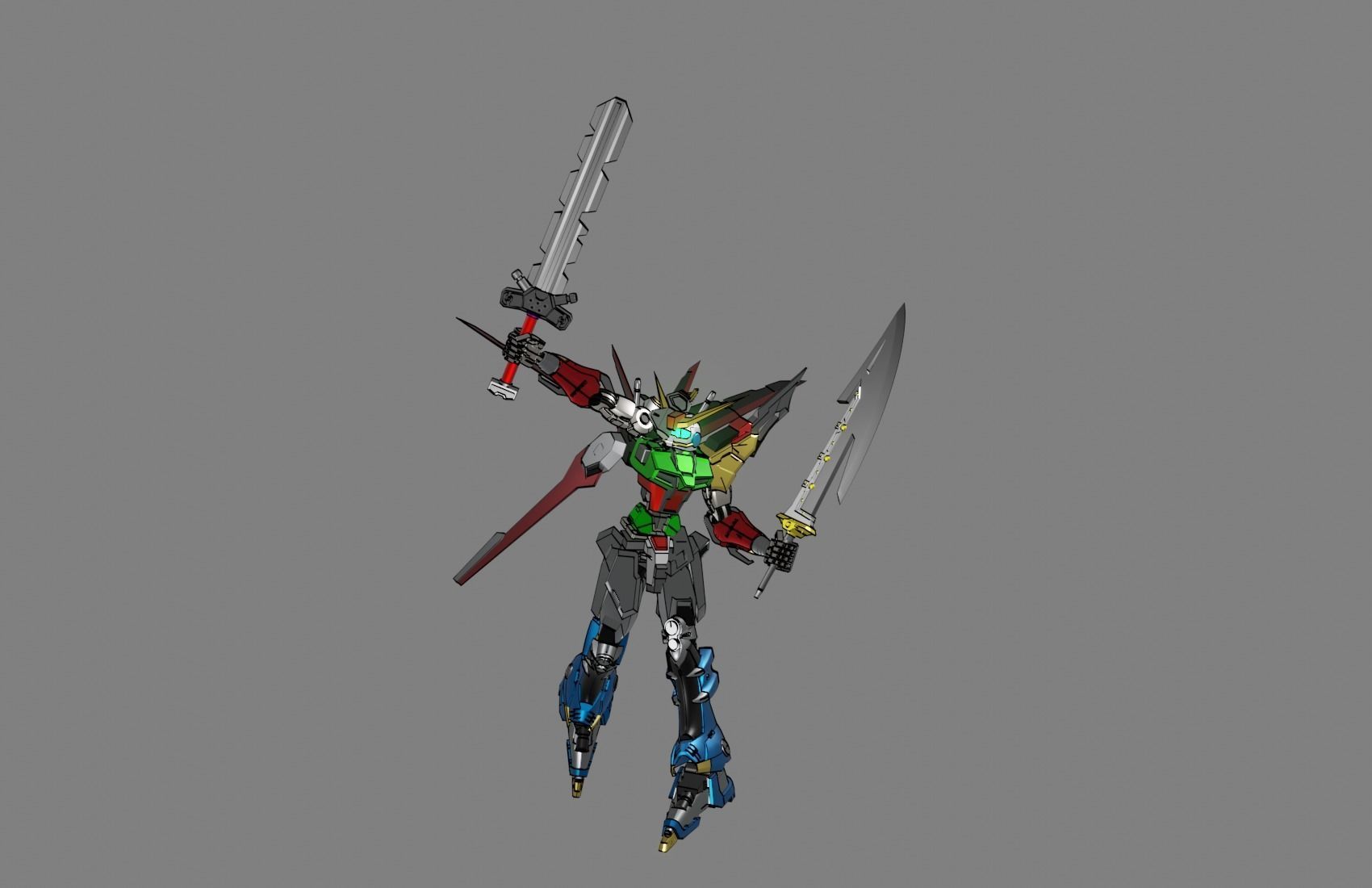 Attacker Gundam B 3 3D model_21