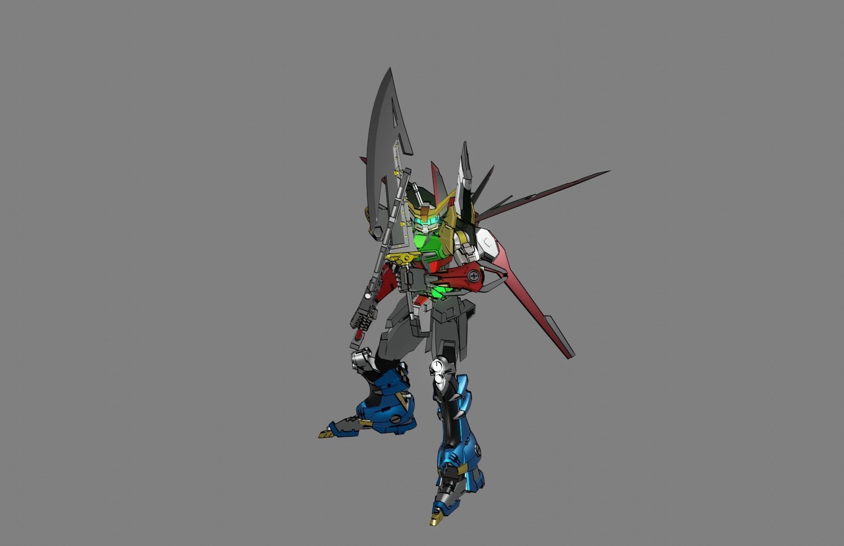 Attacker Gundam B 3 3D model_4