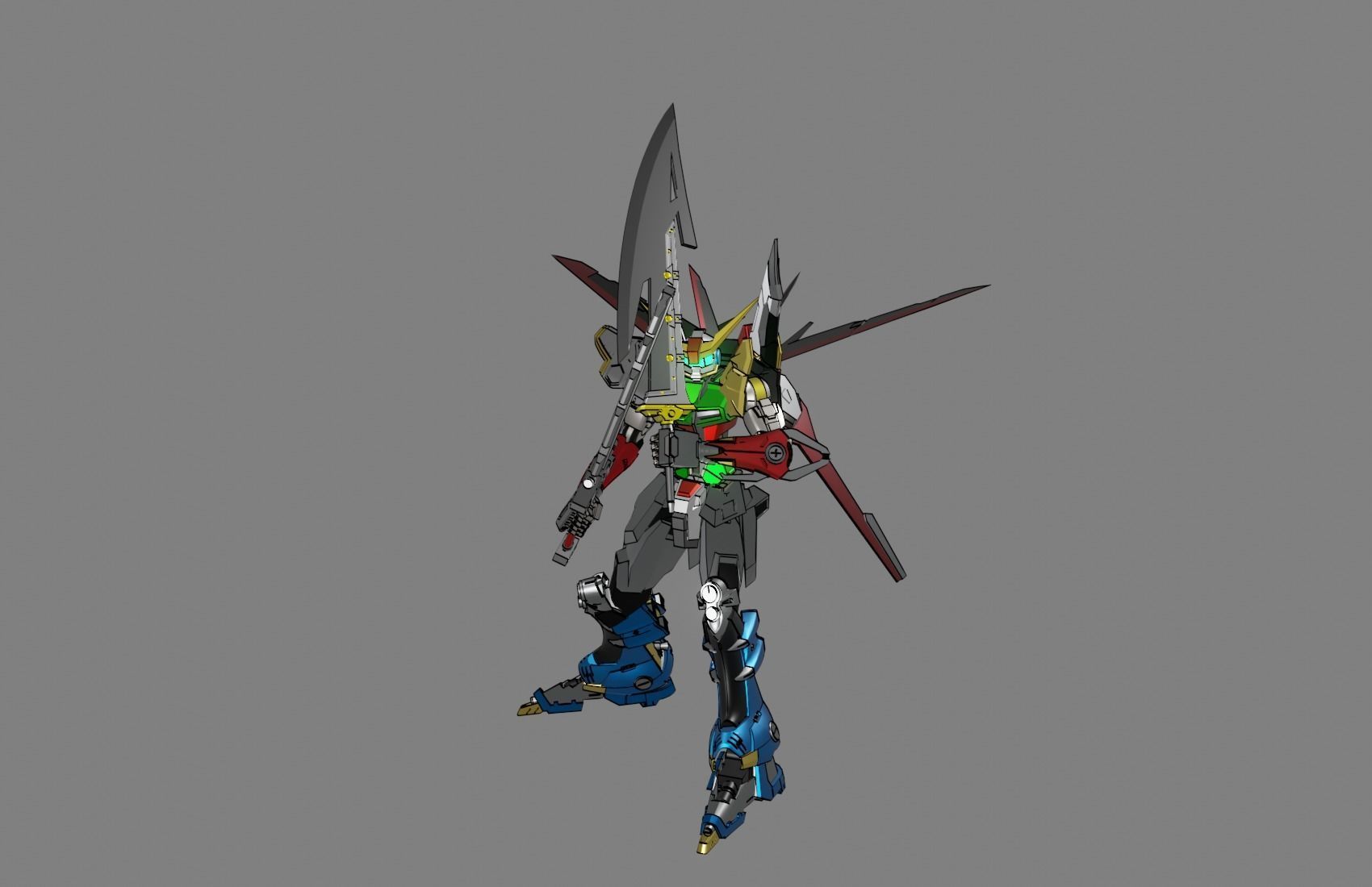 Attacker Gundam B 3 3D model_5