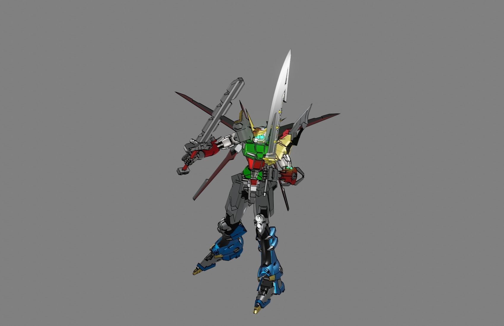 Attacker Gundam B 3 3D model_8