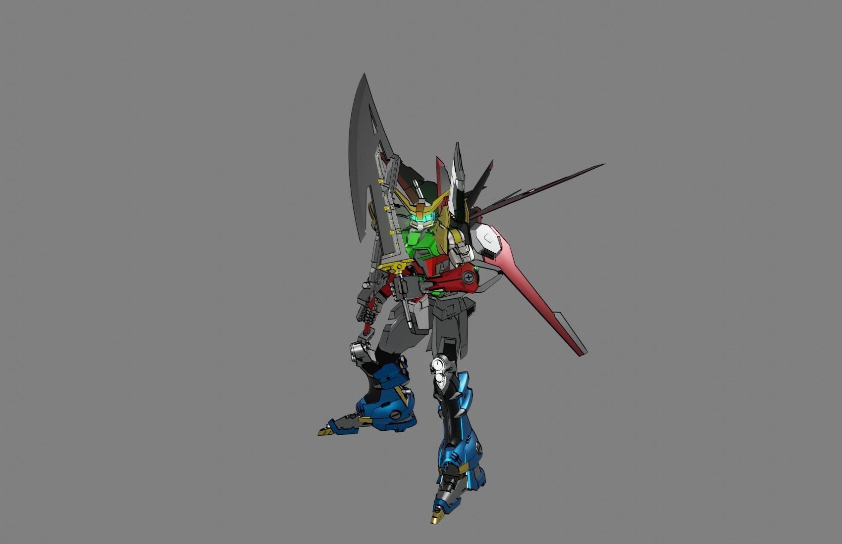 Attacker Gundam B 3 3D model_2