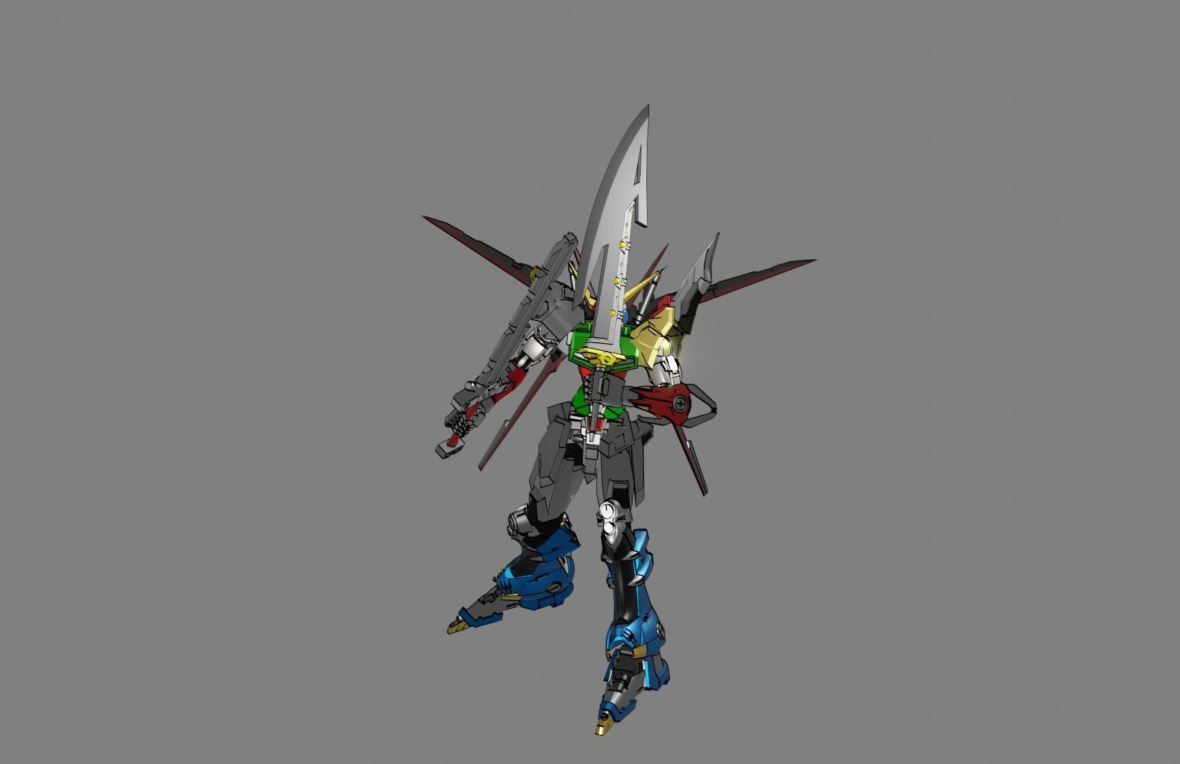 Attacker Gundam B 3 3D model_7