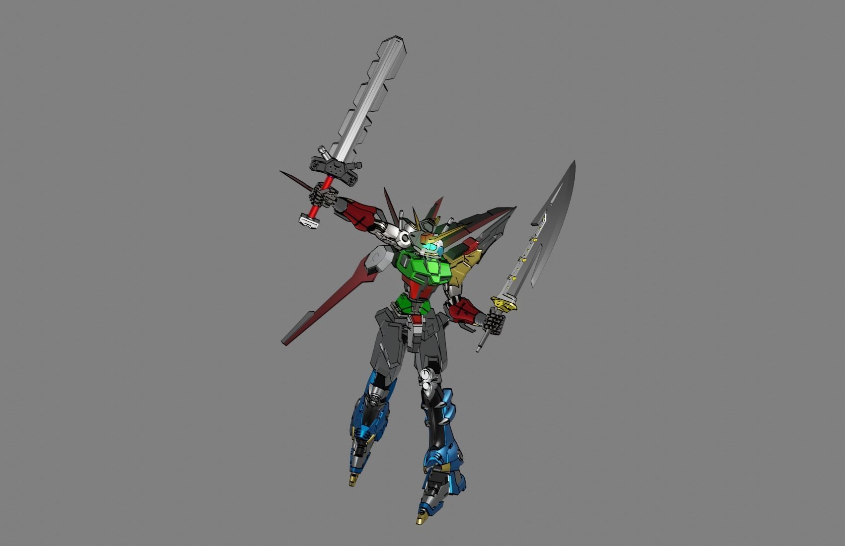 Attacker Gundam B 3 3D model_13
