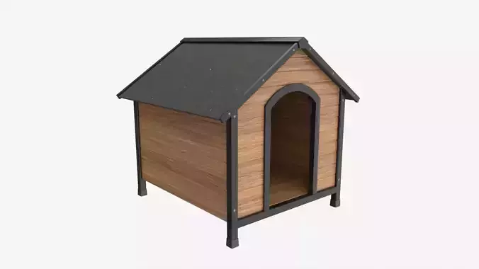 Outdoor Wooden Dog House 02