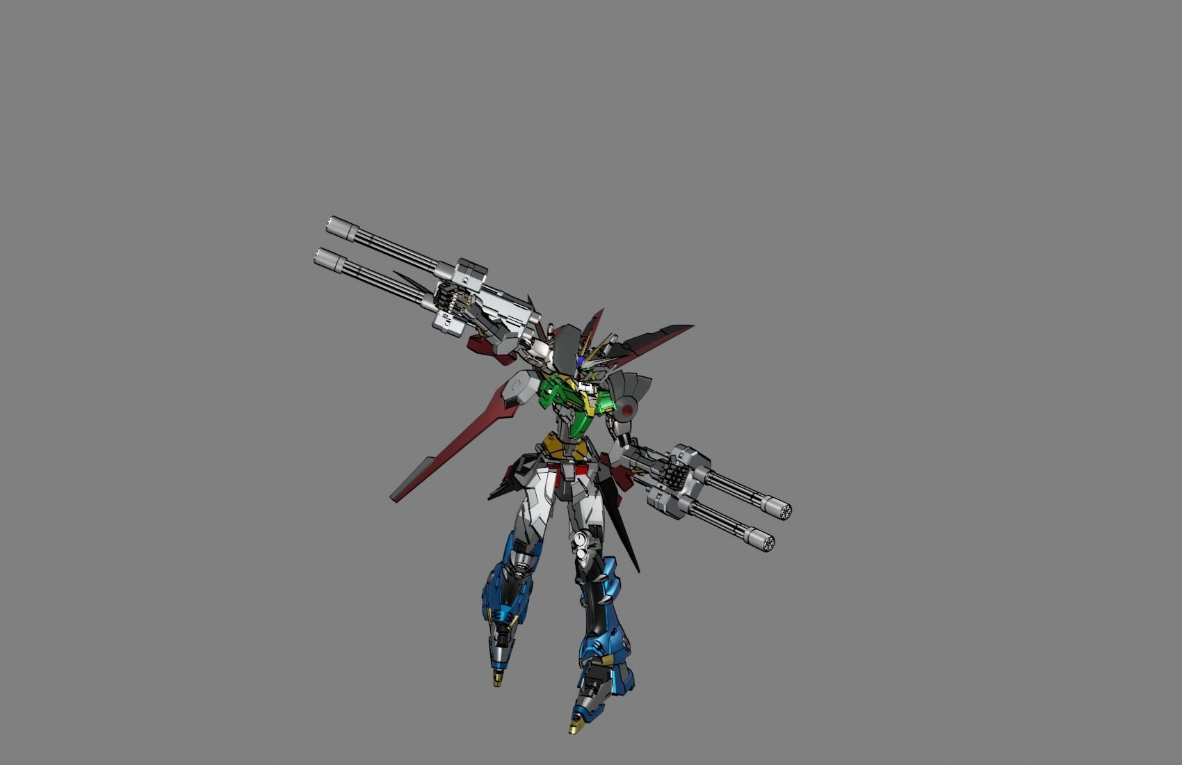 Attacker Gundam B 24 3D model_20