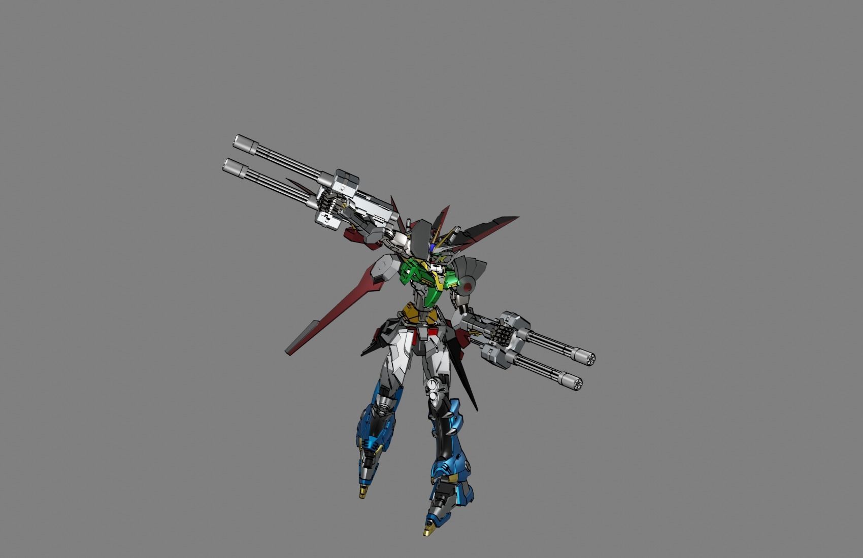 Attacker Gundam B 24 3D model_14