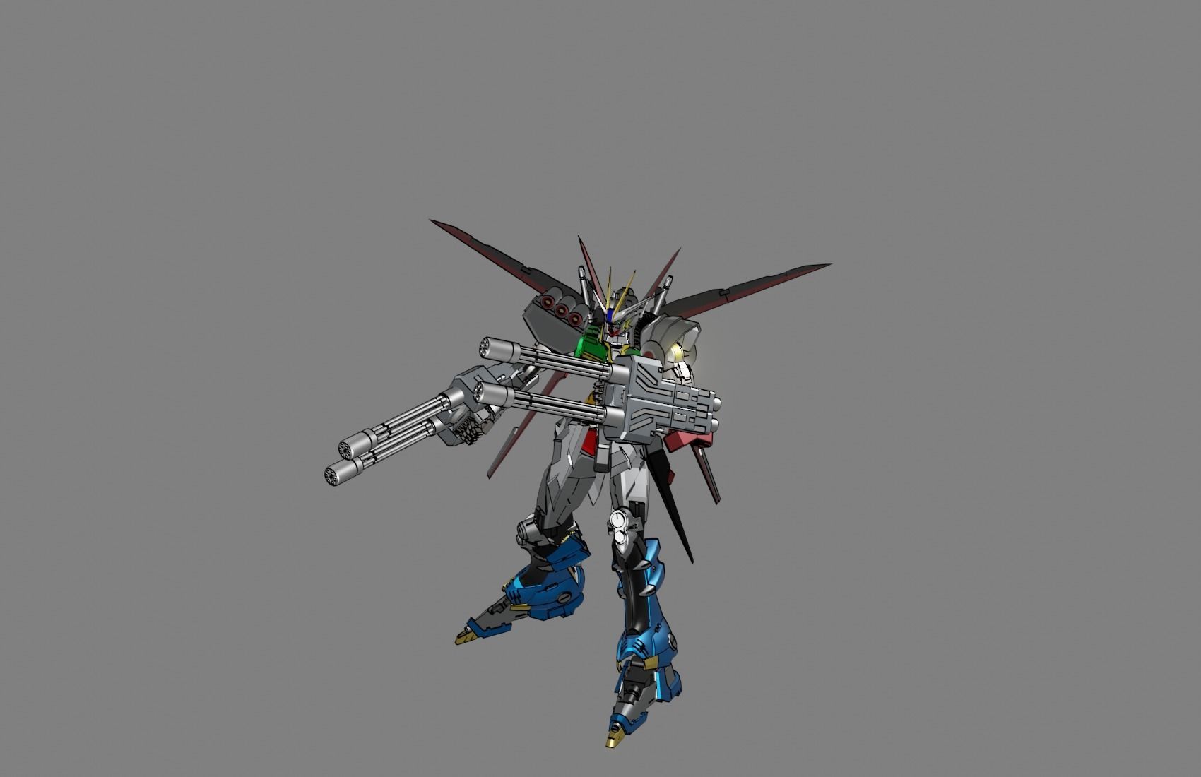 Attacker Gundam B 24 3D model_7