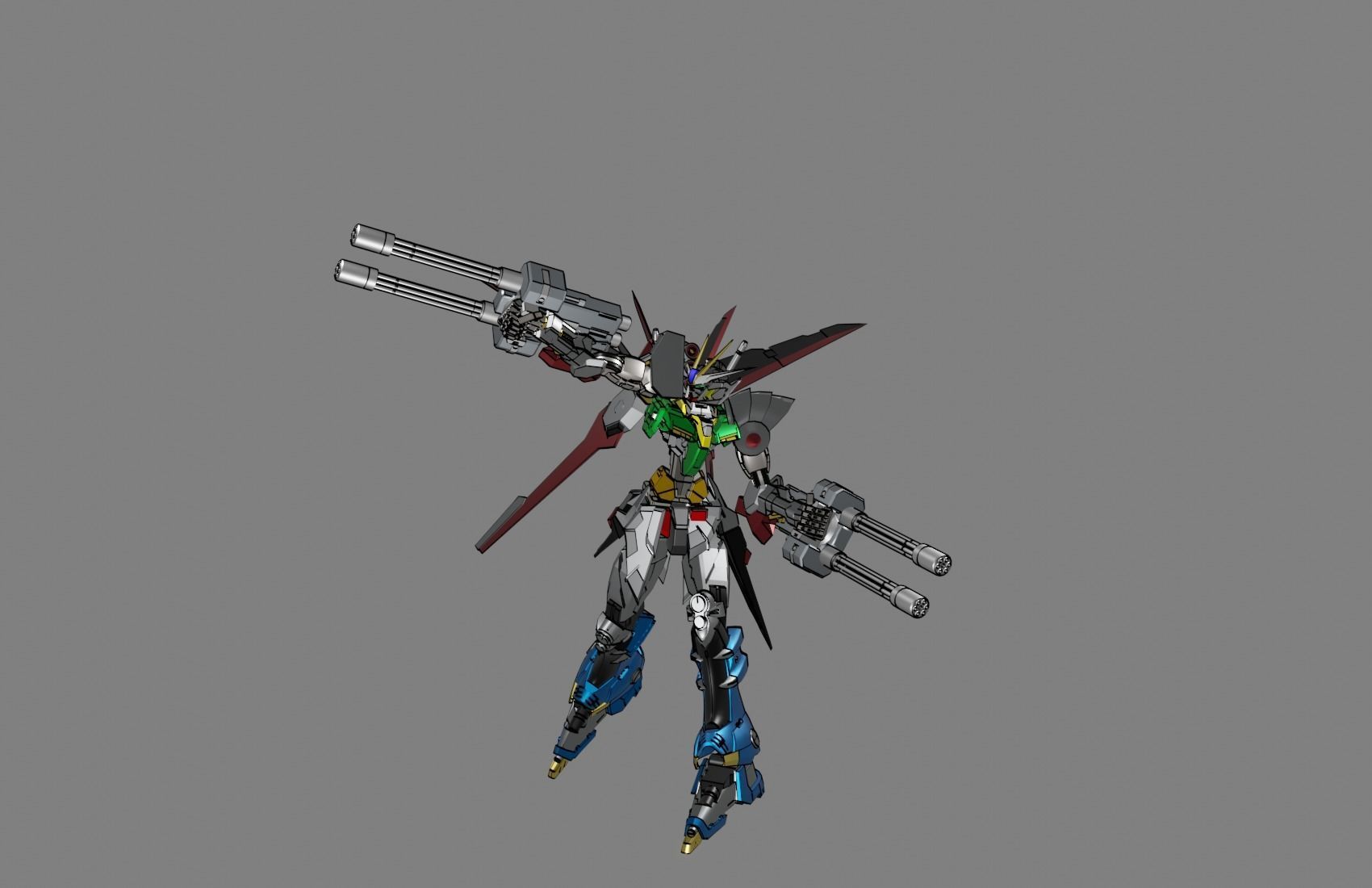 Attacker Gundam B 24 3D model_11
