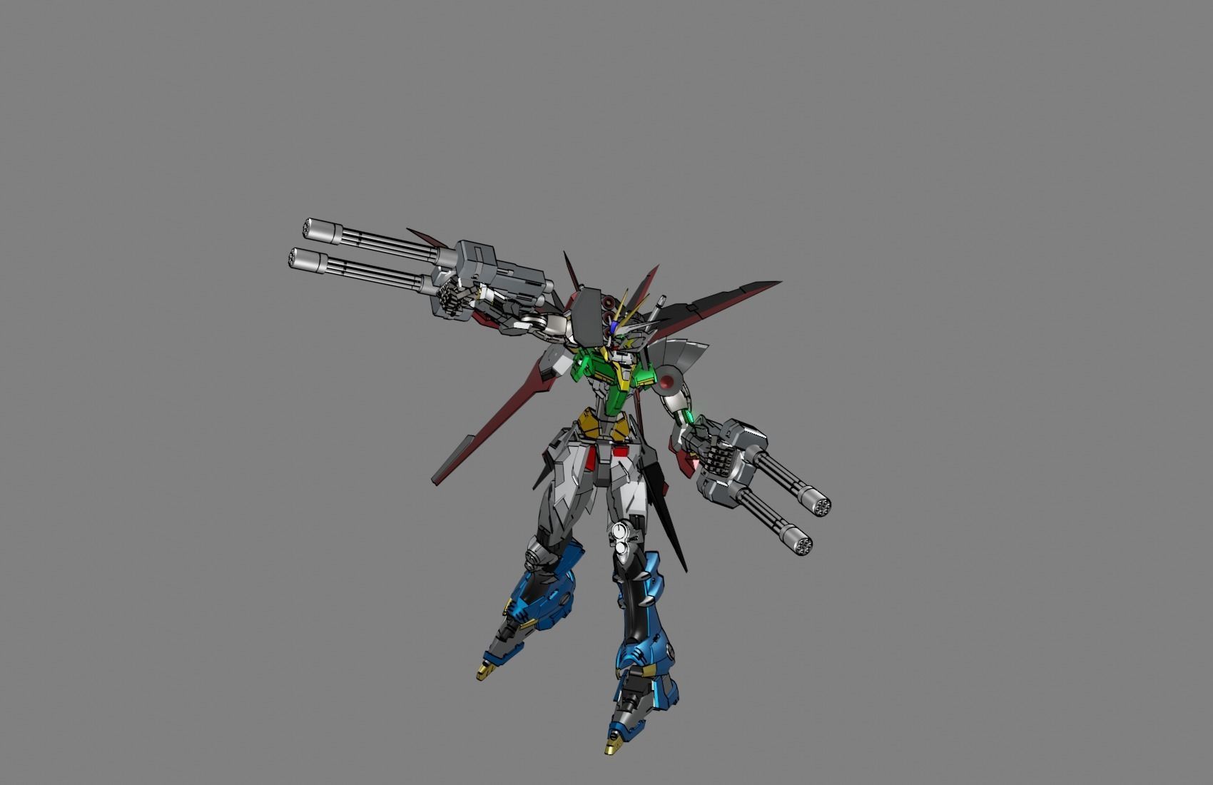 Attacker Gundam B 24 3D model_10