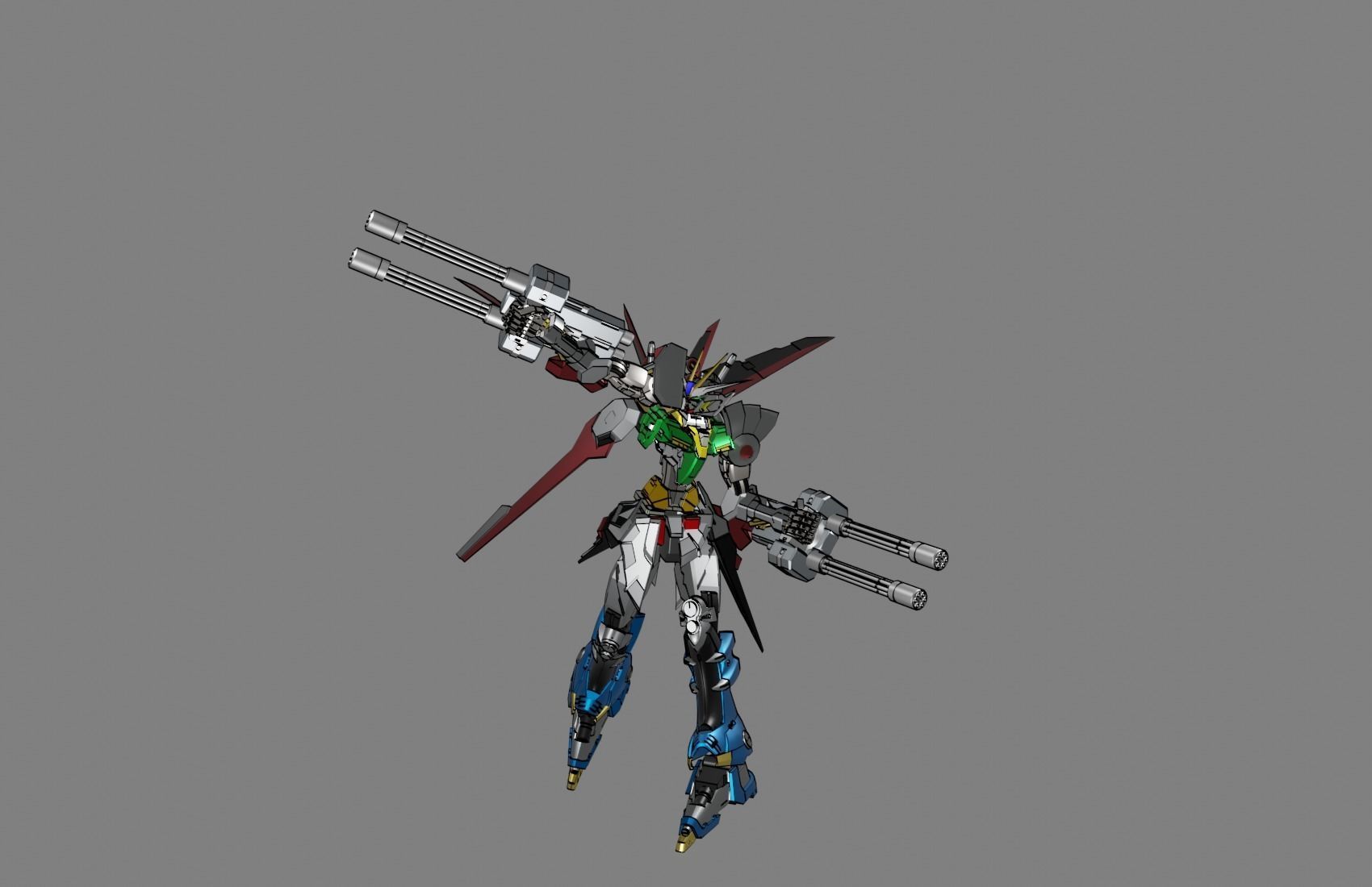 Attacker Gundam B 24 3D model_13