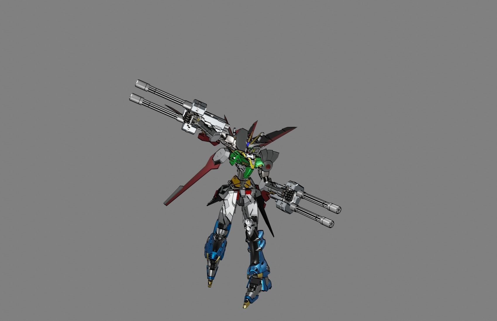 Attacker Gundam B 24 3D model_15