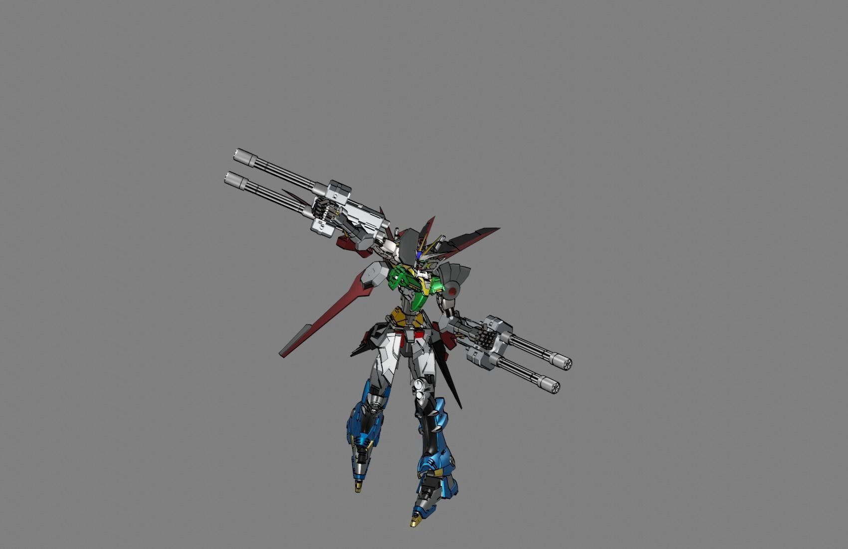 Attacker Gundam B 24 3D model_18