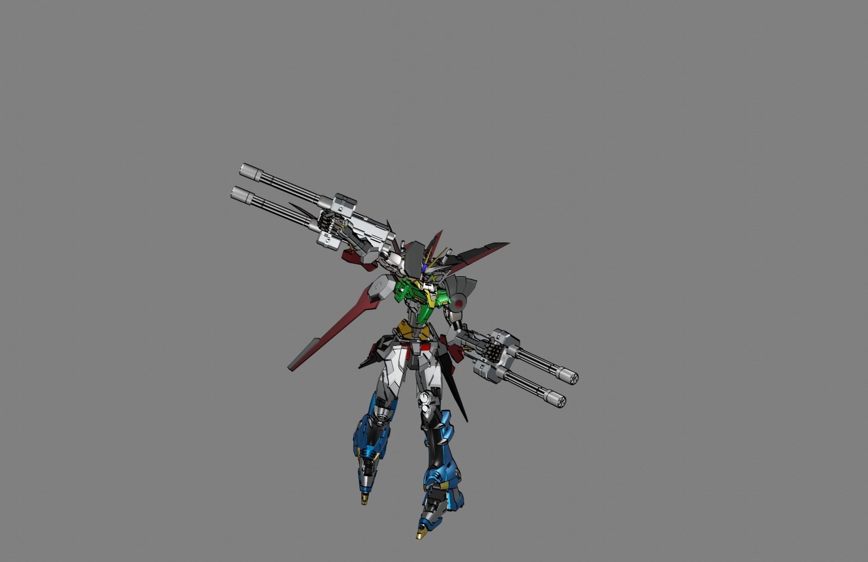Attacker Gundam B 24 3D model_22