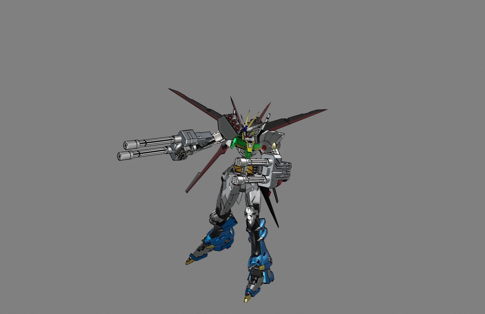 Attacker Gundam B 24 3D model_8