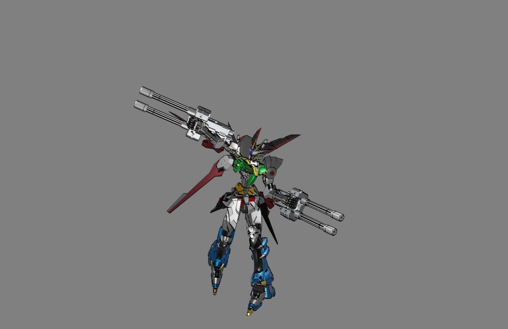 Attacker Gundam B 24 3D model_17
