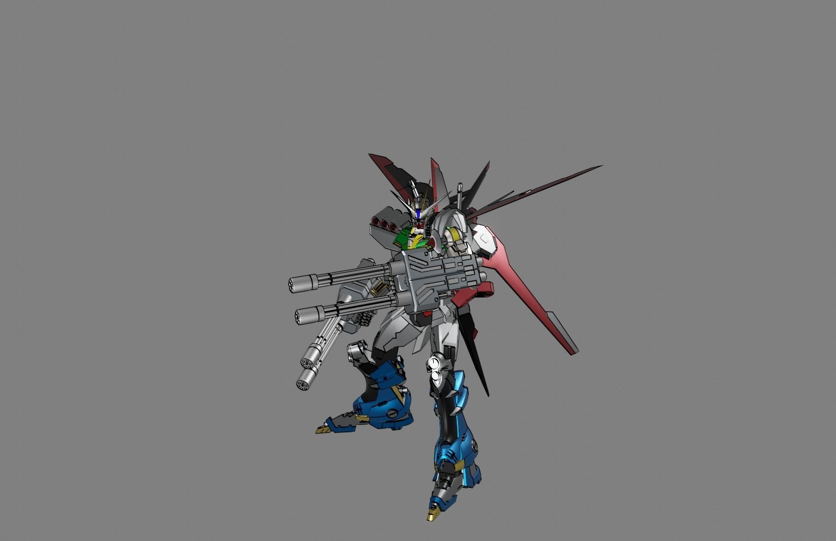 Attacker Gundam B 24 3D model_3