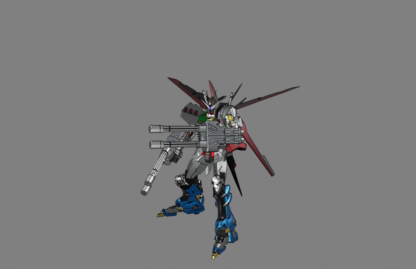 Attacker Gundam B 24 3D model_5