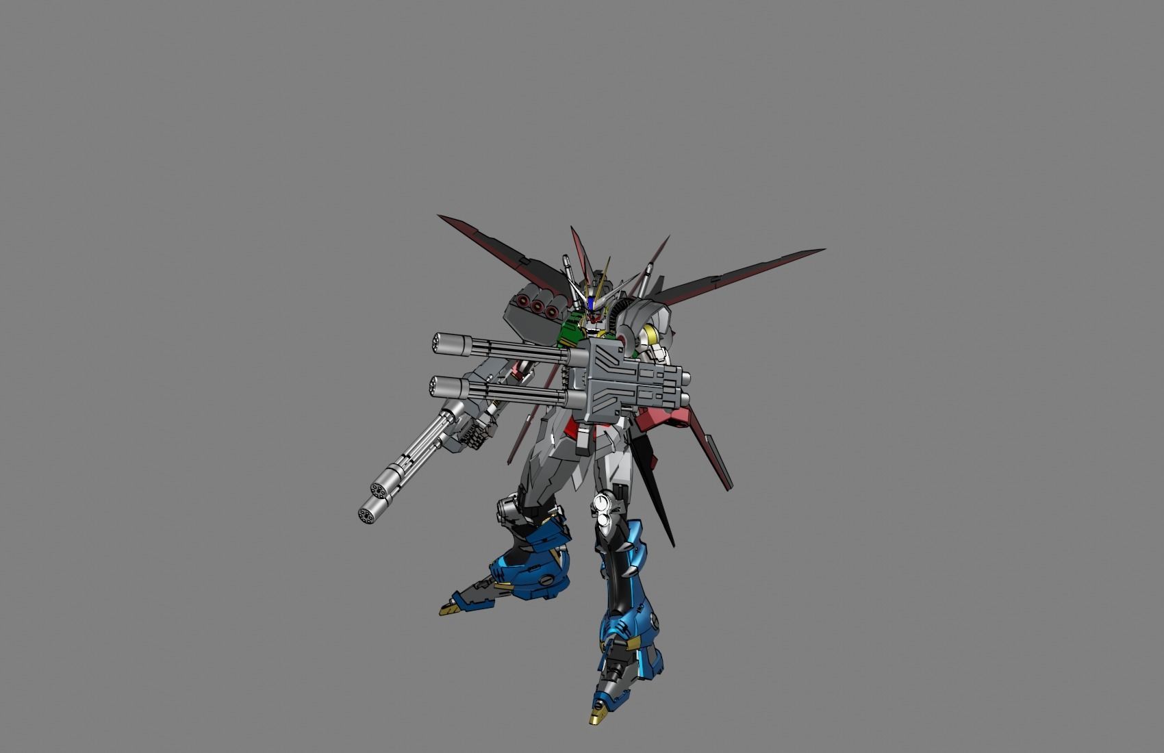 Attacker Gundam B 24 3D model_6