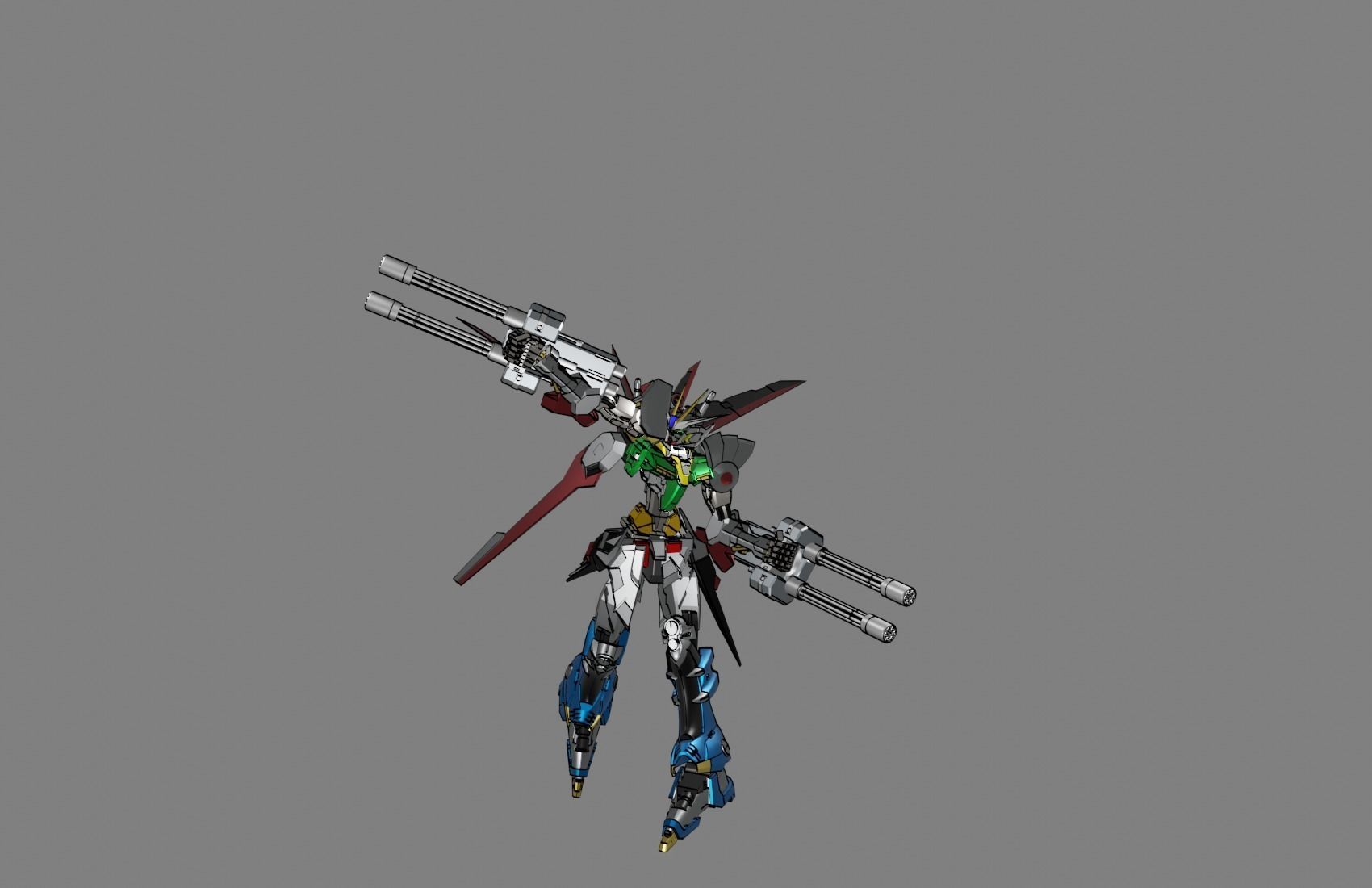 Attacker Gundam B 24 3D model_21