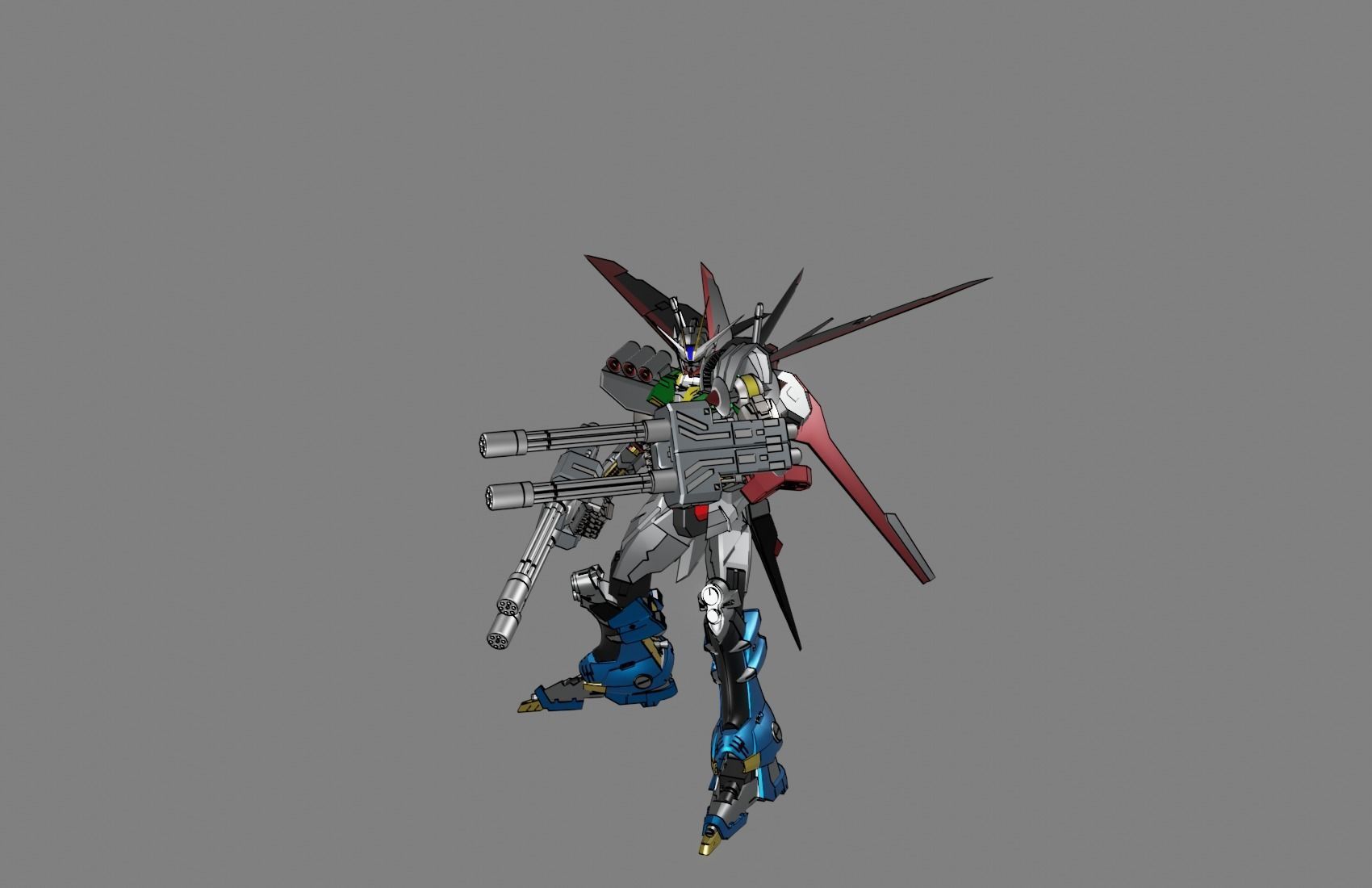 Attacker Gundam B 24 3D model_4