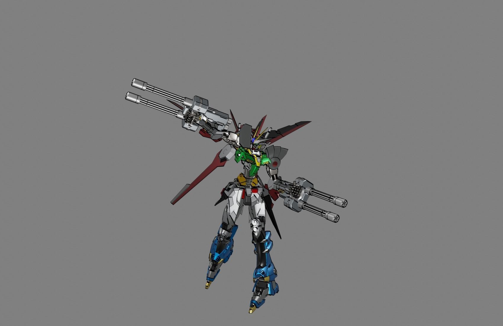 Attacker Gundam B 24 3D model_12