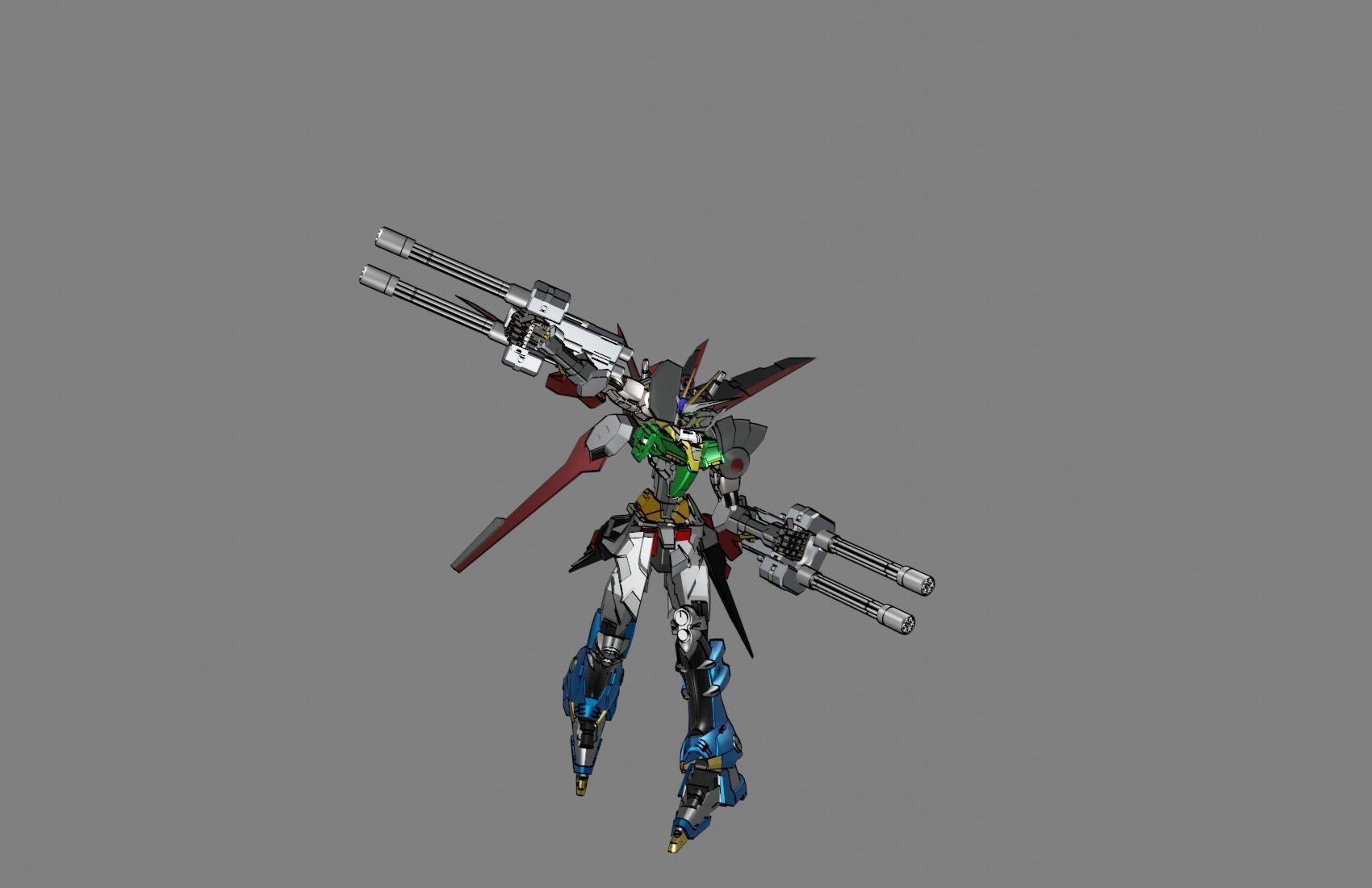 Attacker Gundam B 24 3D model_16