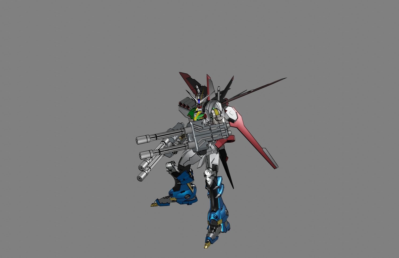 Attacker Gundam B 24 3D model_2