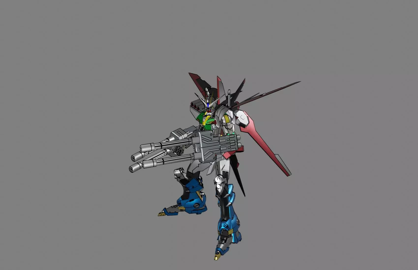 Attacker Gundam B 24 3D model_0