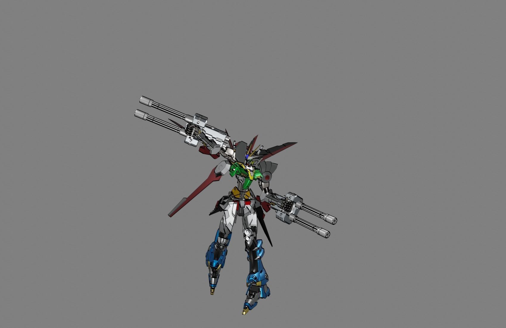 Attacker Gundam B 24 3D model_23