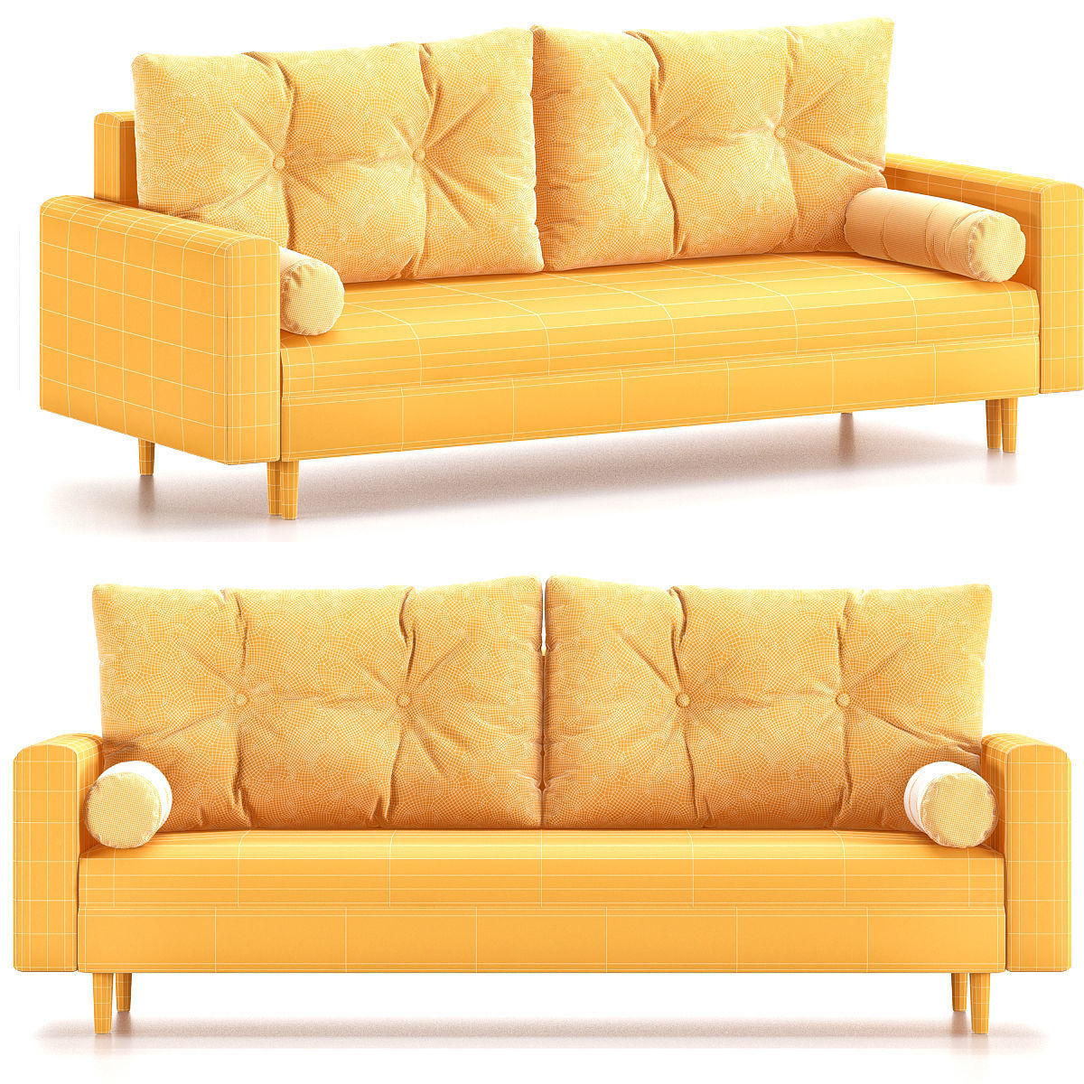 sofa HYMO Velvet Grafit 3d model Low-poly 3D model_2