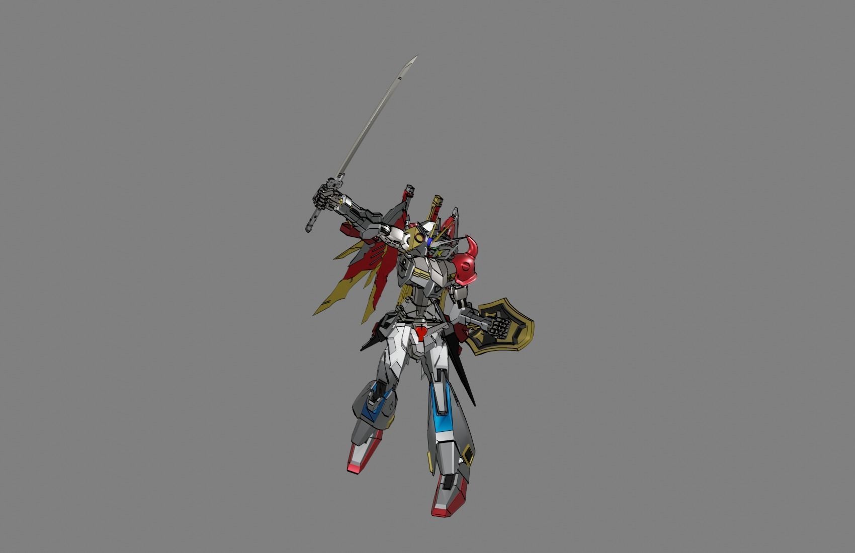 Attacker Gundam B 22 3D model_13