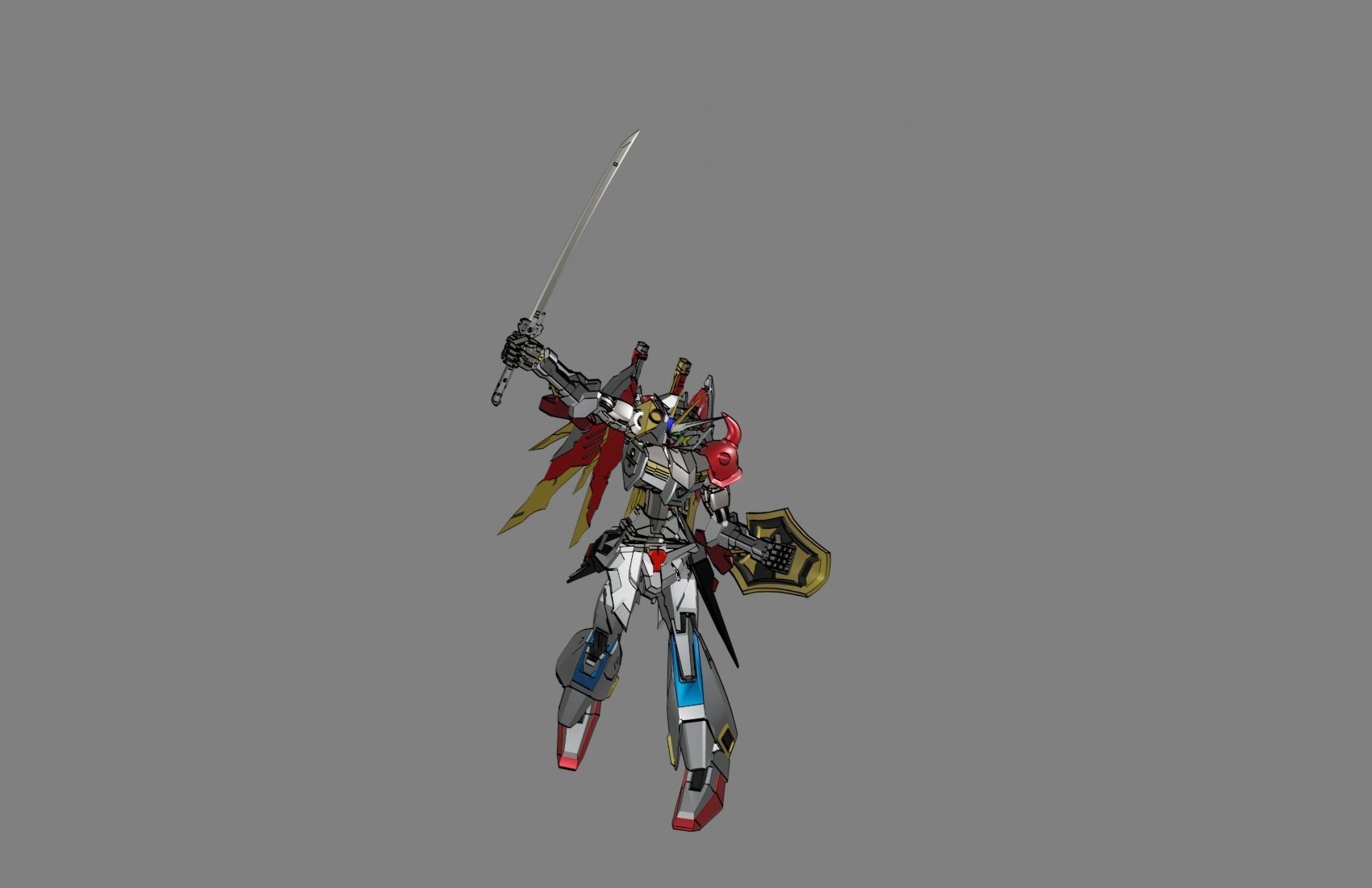 Attacker Gundam B 22 3D model_23