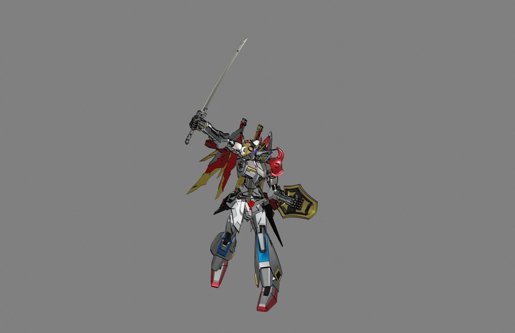 Attacker Gundam B 22 3D model_16
