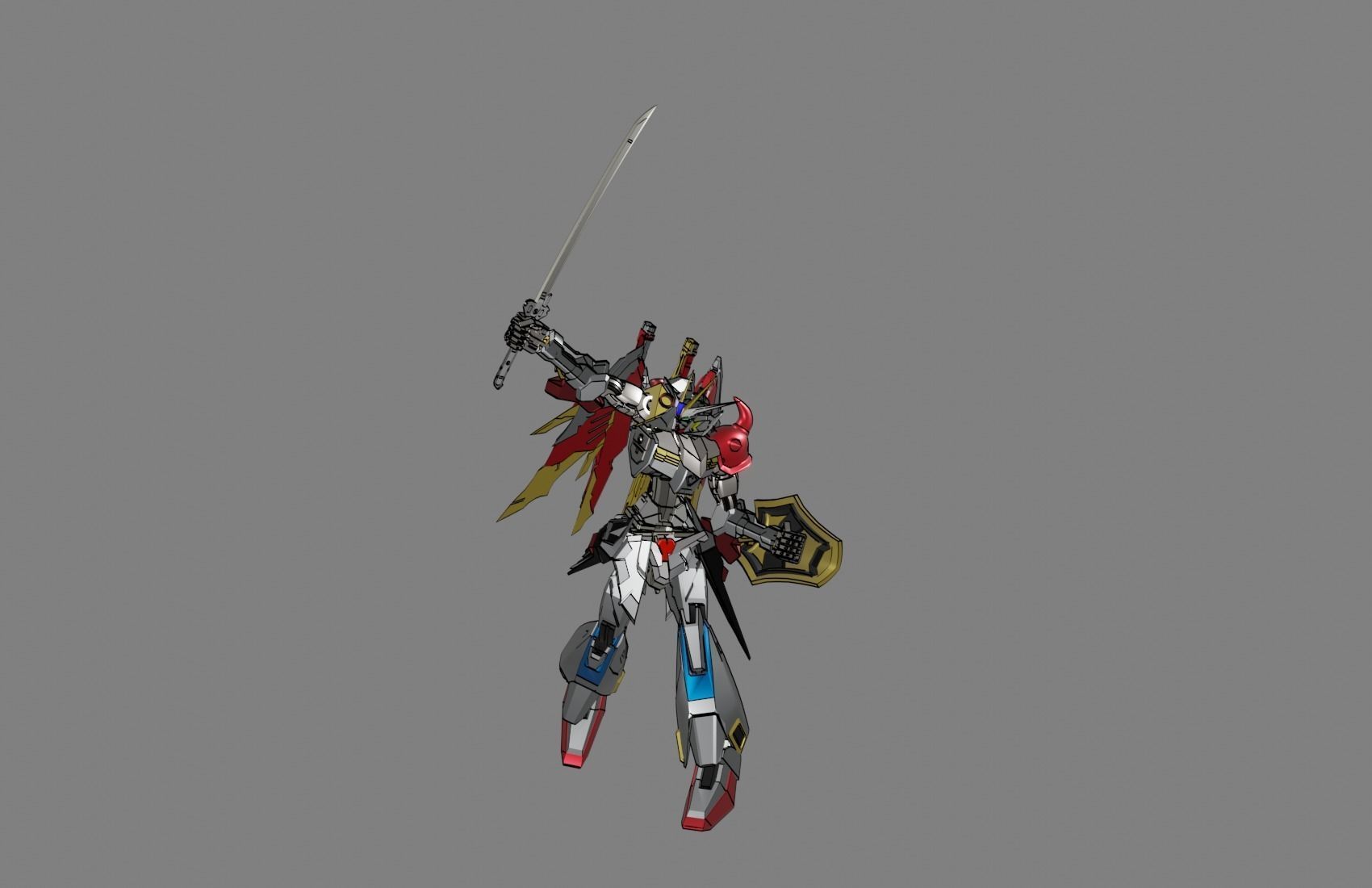 Attacker Gundam B 22 3D model_17