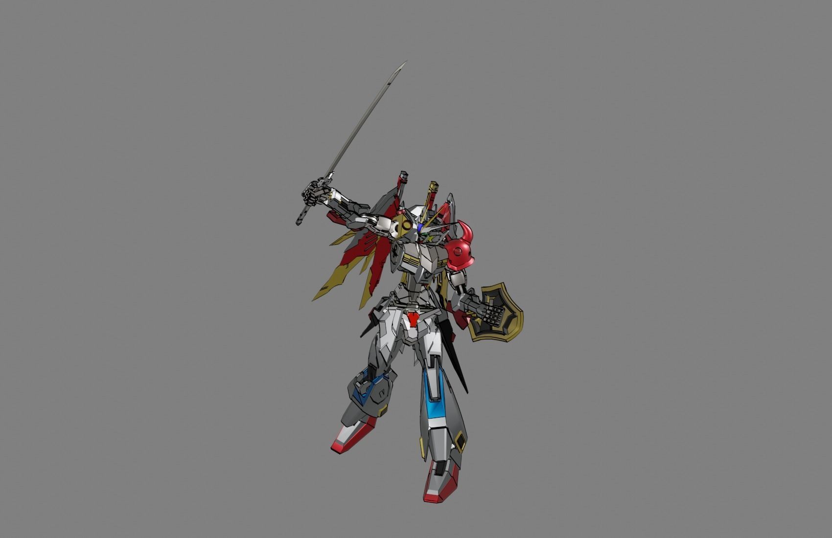 Attacker Gundam B 22 3D model_11