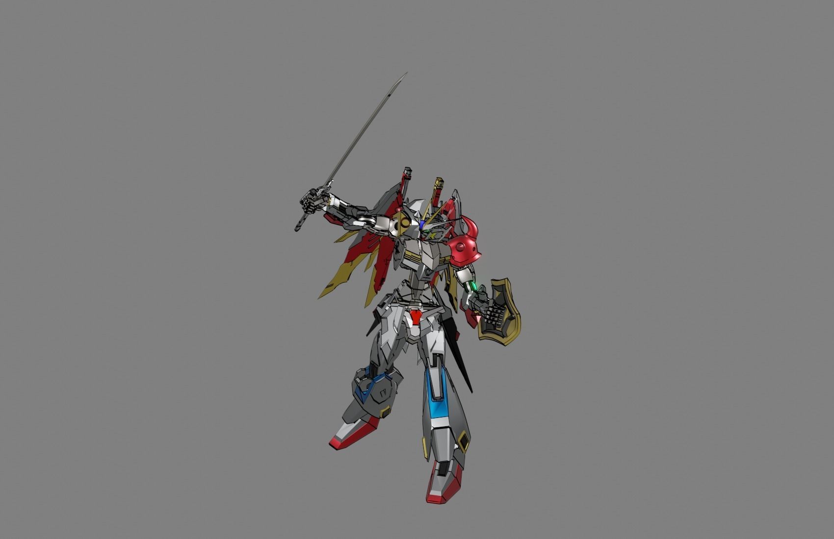 Attacker Gundam B 22 3D model_10