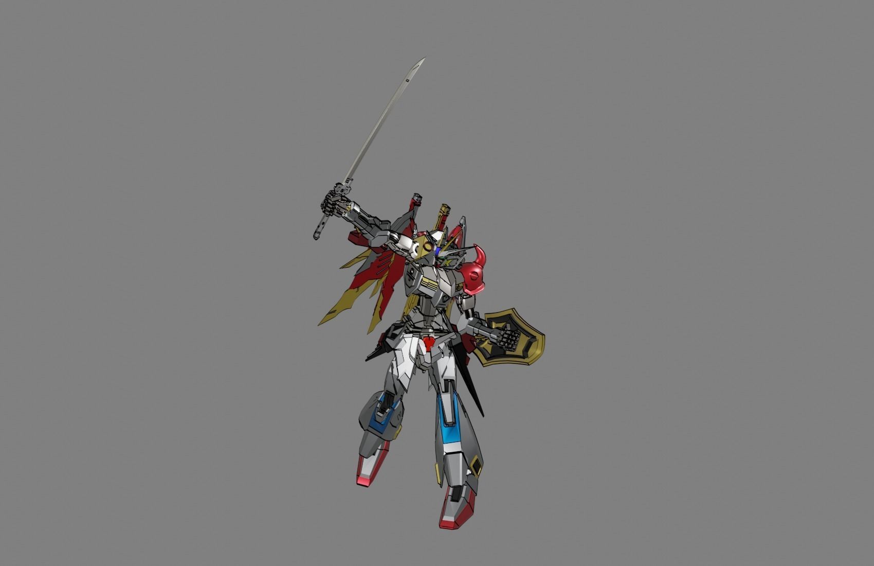 Attacker Gundam B 22 3D model_14