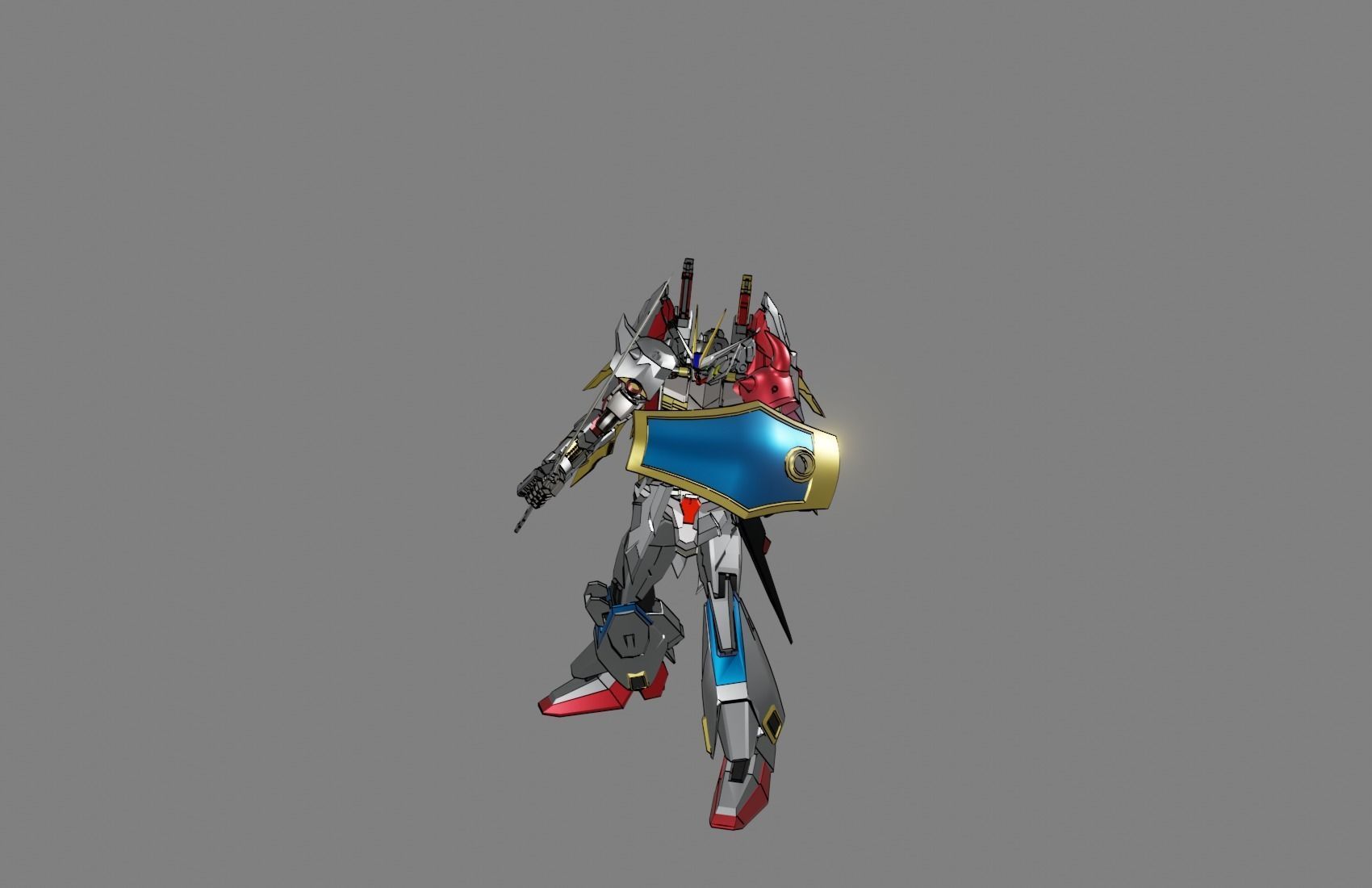 Attacker Gundam B 22 3D model_7