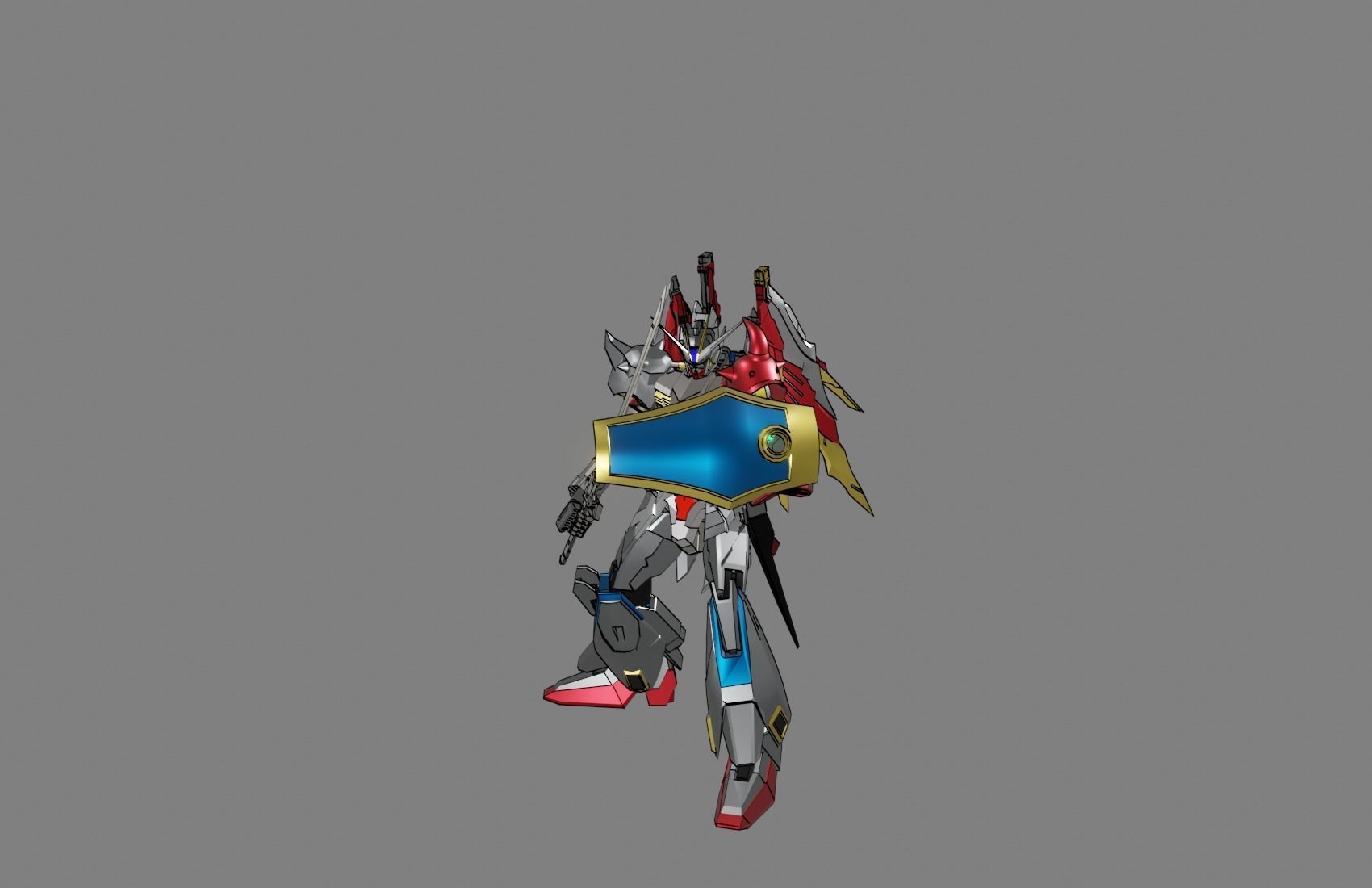 Attacker Gundam B 22 3D model_5
