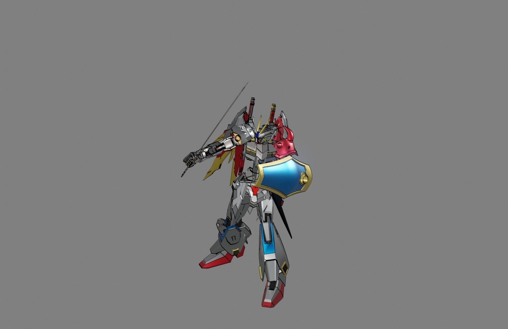 Attacker Gundam B 22 3D model_8