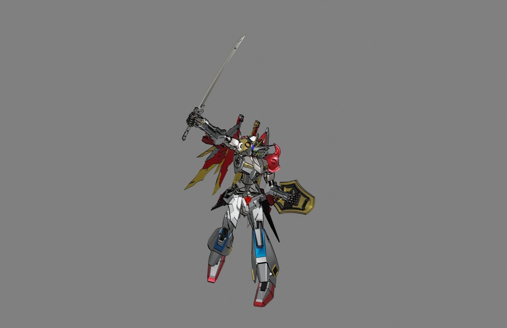 Attacker Gundam B 22 3D model_15