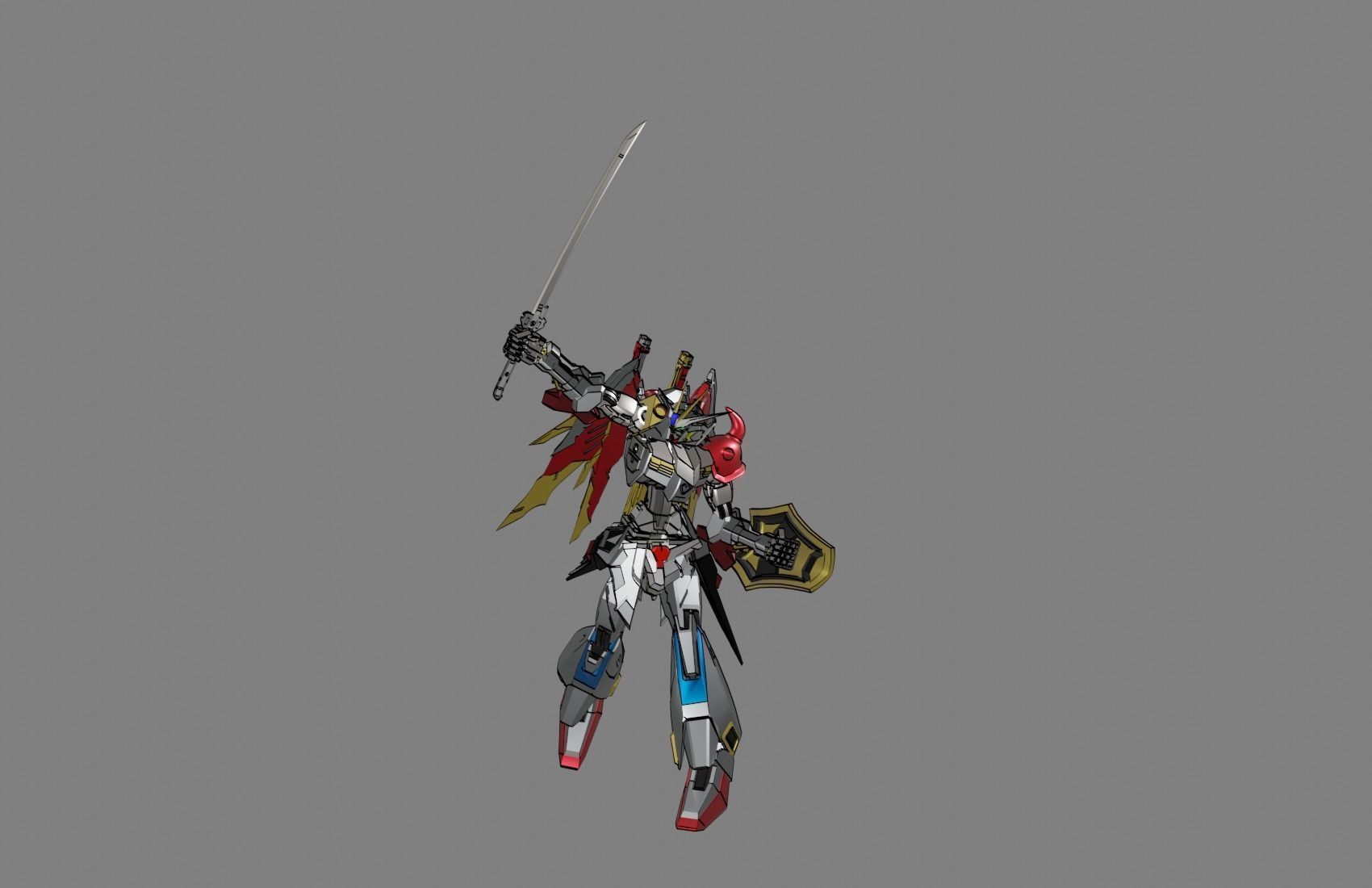 Attacker Gundam B 22 3D model_20