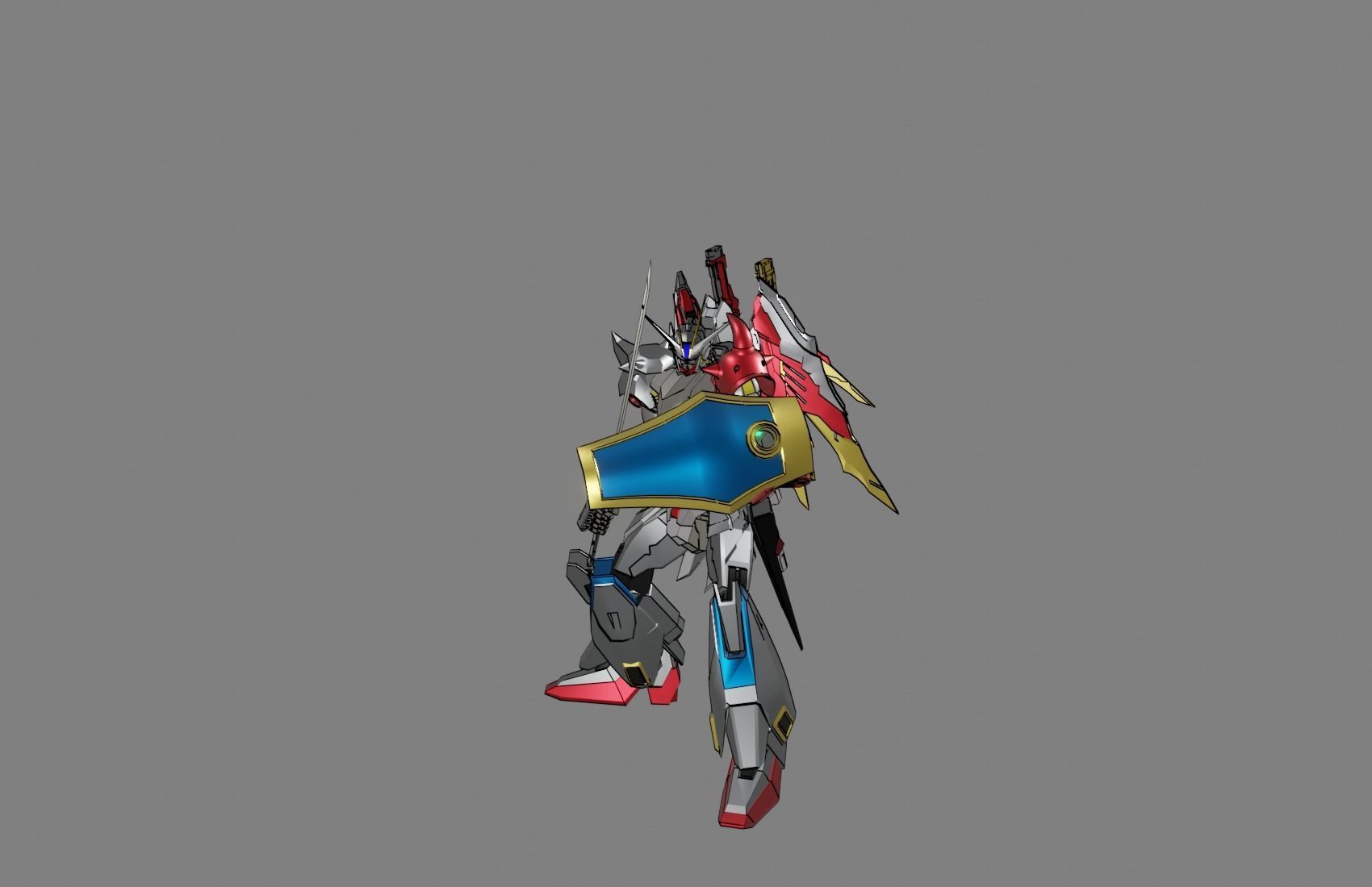 Attacker Gundam B 22 3D model_3